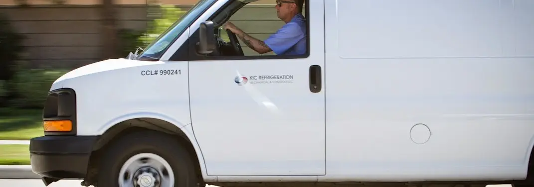 KIC Refrigeration service vehicle serving Fishers area